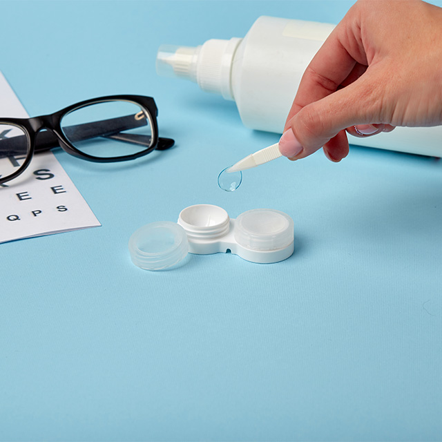 adding contact drops